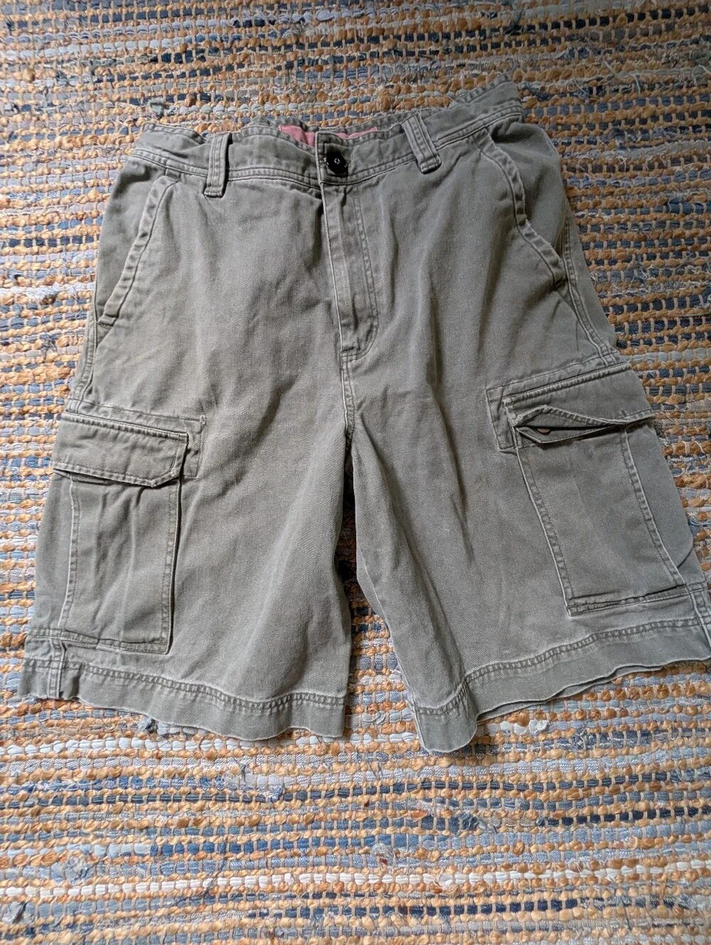 Vtg Cargo Shorts Men's 32 Olive Green Utility Gorpcore Casual Streetwear